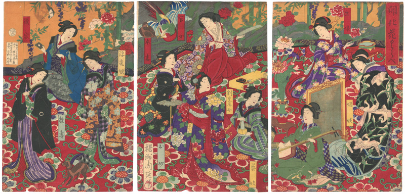 周延「開化花くらべ」
