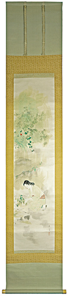 Kaburaki Kiyokata “Scroll Painting : Fountain”