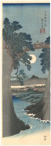 Hiroshige I / Monkey Bridge in Kai Province *printing process【Reproduction】 [甲陽猿橋之図【復刻版】 ※摺り順]