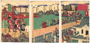 芳虎「大津坂本城明渡之図（仮題）」