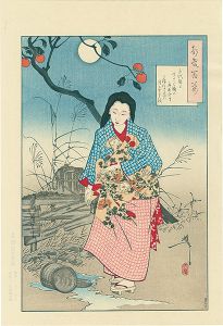 芳年「月百姿　加賀千代【復刻版】」