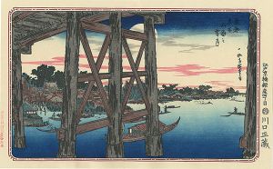 広重初代「東都名所　両国之宵月【復刻版】」
