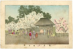 安治（探景）「東京真画名所図解　亀井戸梅屋敷」