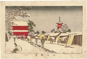 安治（探景）「東京真画名所図解　浅草観音」