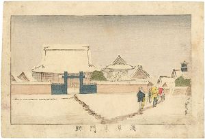 安治（探景）「東京真画名所図解　浅草東門跡」