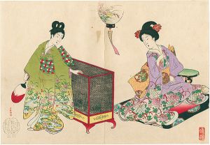 周延「美人と少女（仮題）」