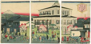 広重三代「東京名所　三井ハウスノ図　する賀町」