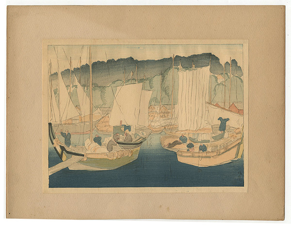 Hirafuku Hyakusui “Landscape Prints of Japan / Series 3, Hokuriku : Shiogama”