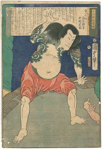 国貞二代「水滸伝俳優鏡　百八人ノ内　浪子燕青　中村芝翫」