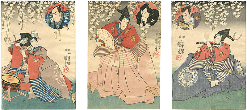 国芳「仮名手本忠臣蔵　五人囃子（仮題）」