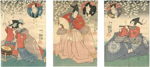 国芳「仮名手本忠臣蔵　五人囃子（仮題）」