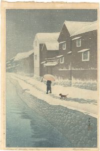 東海道風景選集　尾州半田　新川端