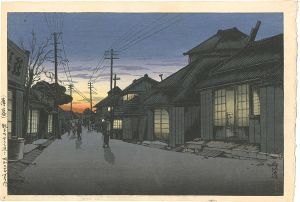 石渡江逸（庄一郎）「（薄暮）銚子町今宮通にて」