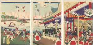 周延「上野不忍競馬会之図」