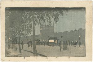 安治（探景）「東京真画名所図解　筋違通夜景」