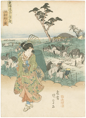 Kunisada I “The Fifty-Three Stations of the Tokaido / Chiryu”