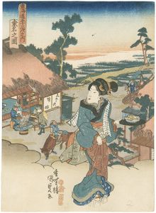Kunisada I / The Fifty-Three Stations of the Tokaido / Kuwana [東海道五十三次之内　桑名之図]
