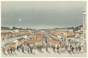 豊春「浮絵　洛陽四条河原夕涼図【復刻版】」
