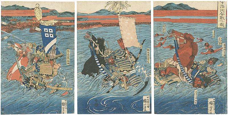 国芳「宇治川合戦之図」