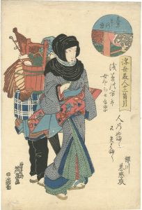 Eisen / Beauties of the Floating World in 12 Months / December, Tori no Ichi Fair in Asakusa [浮世美人十二箇月　十二月　とりの市（浅草）]