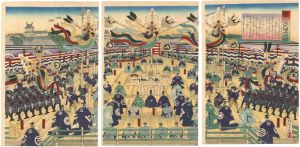 玉英「幕府御本丸棟上式之図」