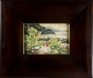 山本鼎「自筆画 風景」