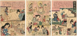 貞秀「蚕養道」