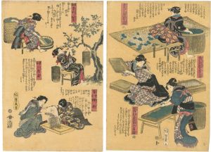 貞秀「蚕織錦絵」