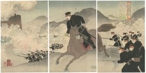 周延「日清戦争之内　故陸軍少将大寺安純君」