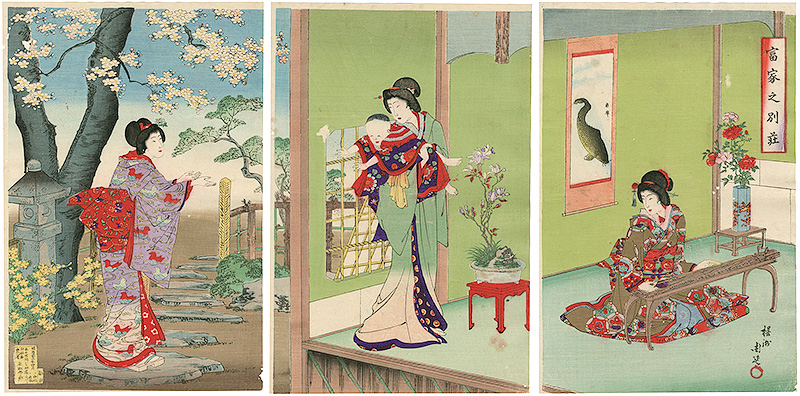 Chikanobu “Villa of a wealthy family”
