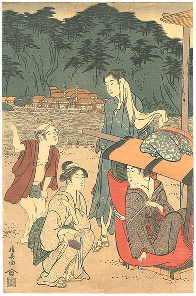 Kiyonaga “A pilgrimage to Enoshima Island【Reproduction】”