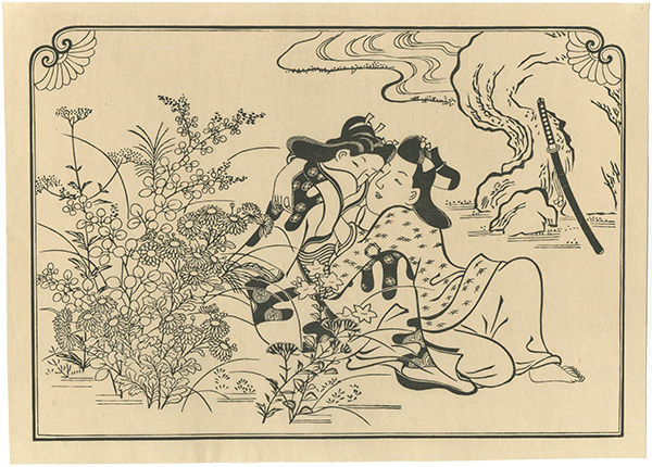 Moronobu “Lovers in an Autumn Field【Reproduction】”