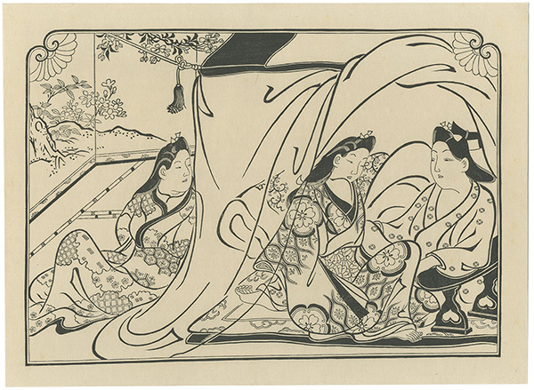 Moronobu “The man and woman in the mosquito net【Reproduction】”