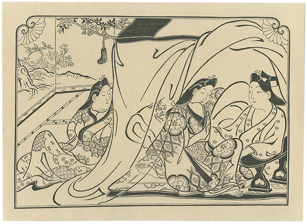 Moronobu “The man and woman in the mosquito net【Reproduction】”