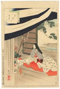 年方「三十六佳撰　白拍子 建久頃婦人」