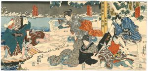 Toyokuni III / Kabuki Play: Higashiyama Sakura Soushi [東山桜荘子]