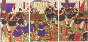 賊魁ノ首級実験之図