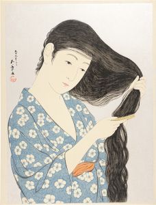 Hashiguchi Goyo / Combing the Hair