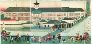 築地平学寮前之図