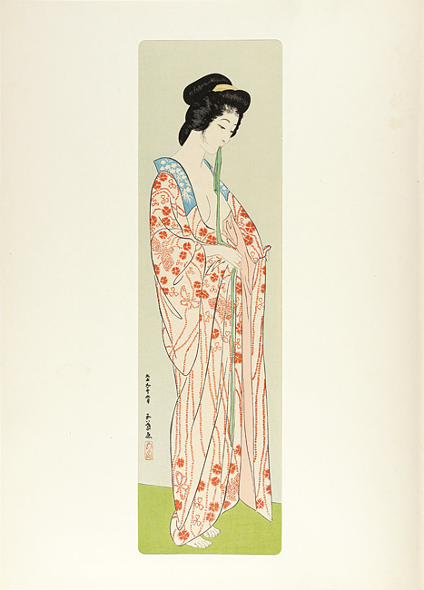 Hashiguchi Goyo “Woman Dressing- Woman in a Long Undergarment 【Reproduction】”