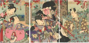 芝居絵　苅萱桑門筑紫車榮 守宮酒