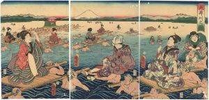 国明「大井川之図」