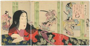 清親「花模様　延宝頃」