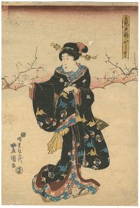 豊国二代「亀戸梅やしき」