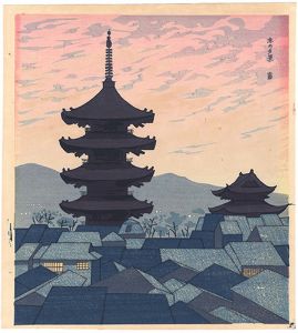 Tokuriki Tomikichiro / Evening Landscape of Kyoto
