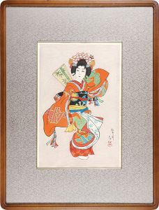 Natori Shunsen / Nakamura Tomijyuro IV Hago no kamuro