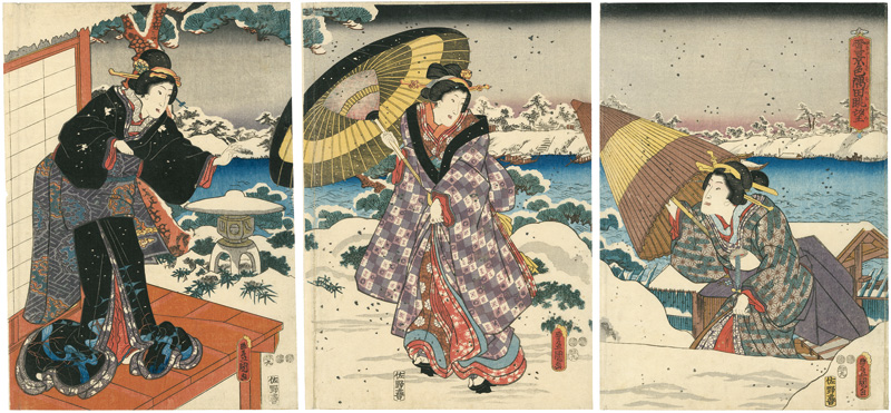 Toyokuni III “Sumida River in Snow”
