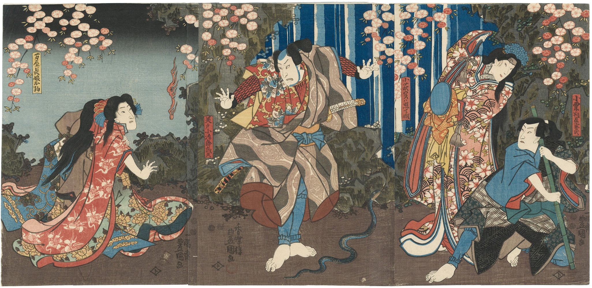 Toyokuni III “Kabuki Play : Sekai no Hana Oguri Gaiden	”