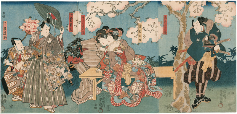 Toyokuni III “Kabuki Play : Sekai no Hana Oguri Gaiden	”