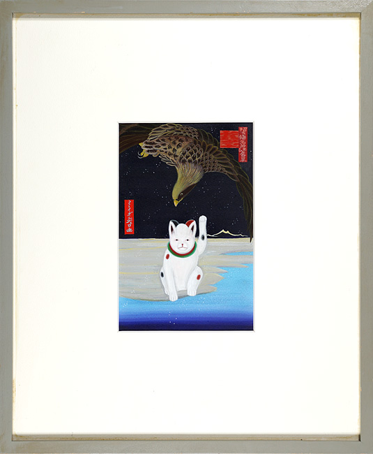 美濃瓢吾「招き猫深川洲崎十万坪（雪）」
